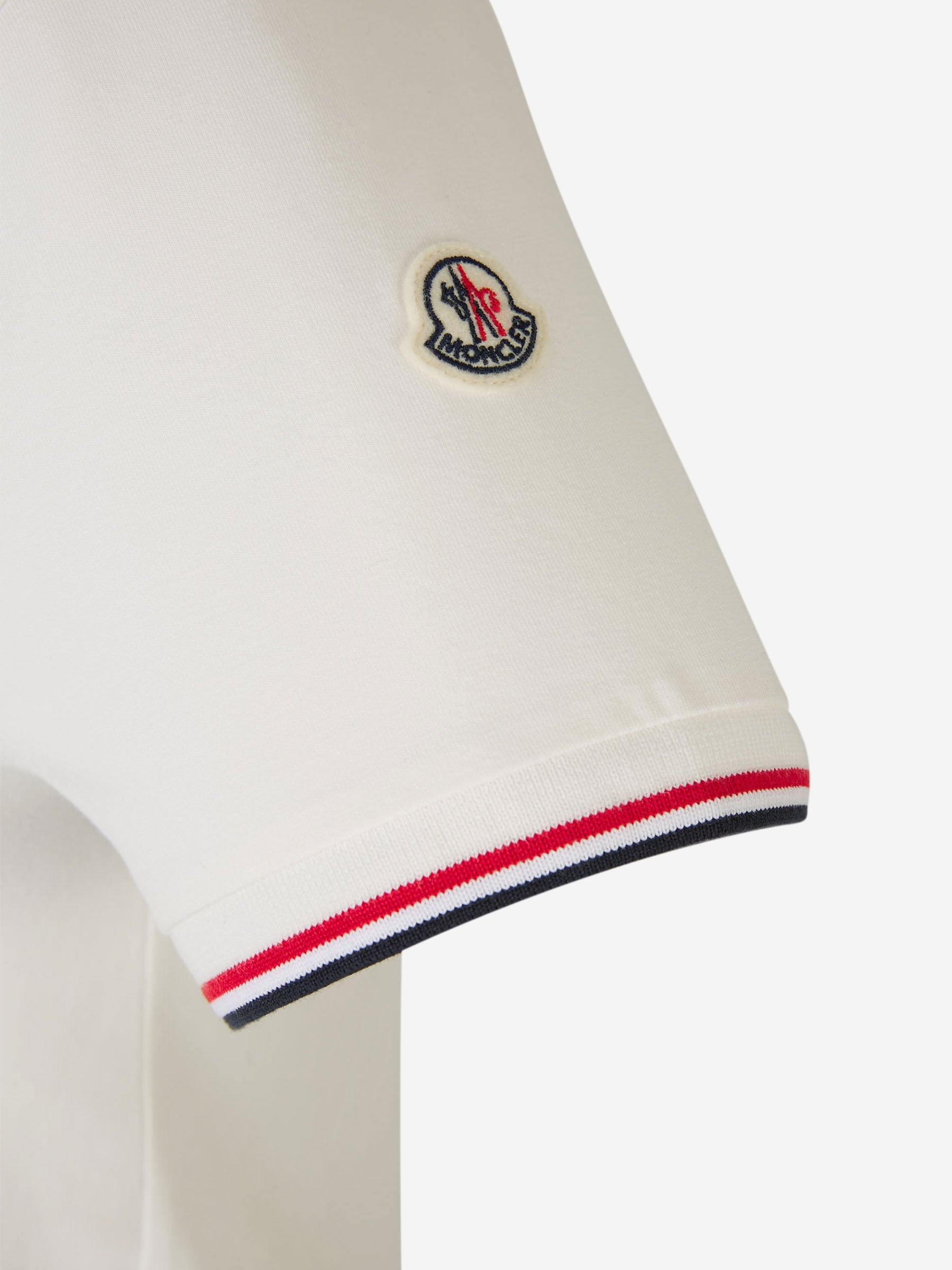 Striped Cotton T-Shirt Moncler – Гарантія оригінальності – збільшений вид