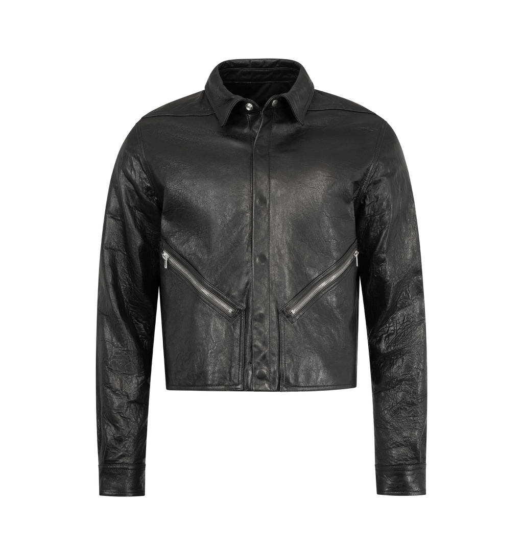 Tour Alice Leather Shirt Rick owens – Гарантія оригінальності – боковий вид