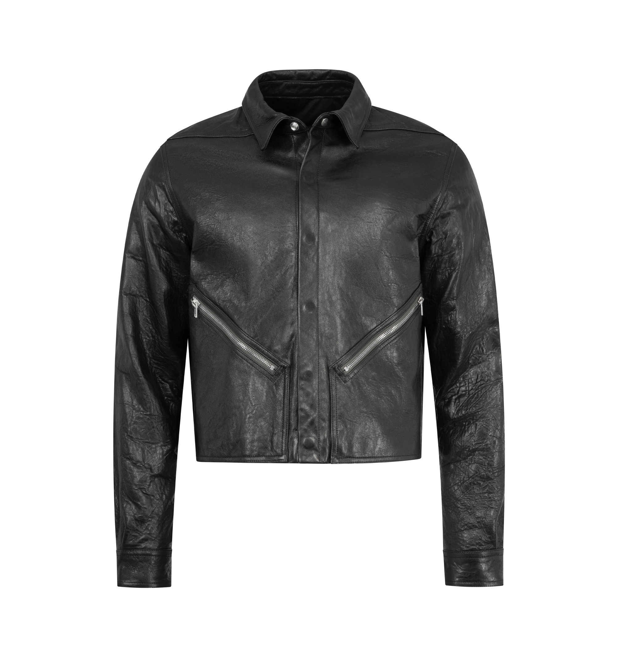 Tour Alice Leather Shirt Rick owens – Гарантія оригінальності – боковий вид