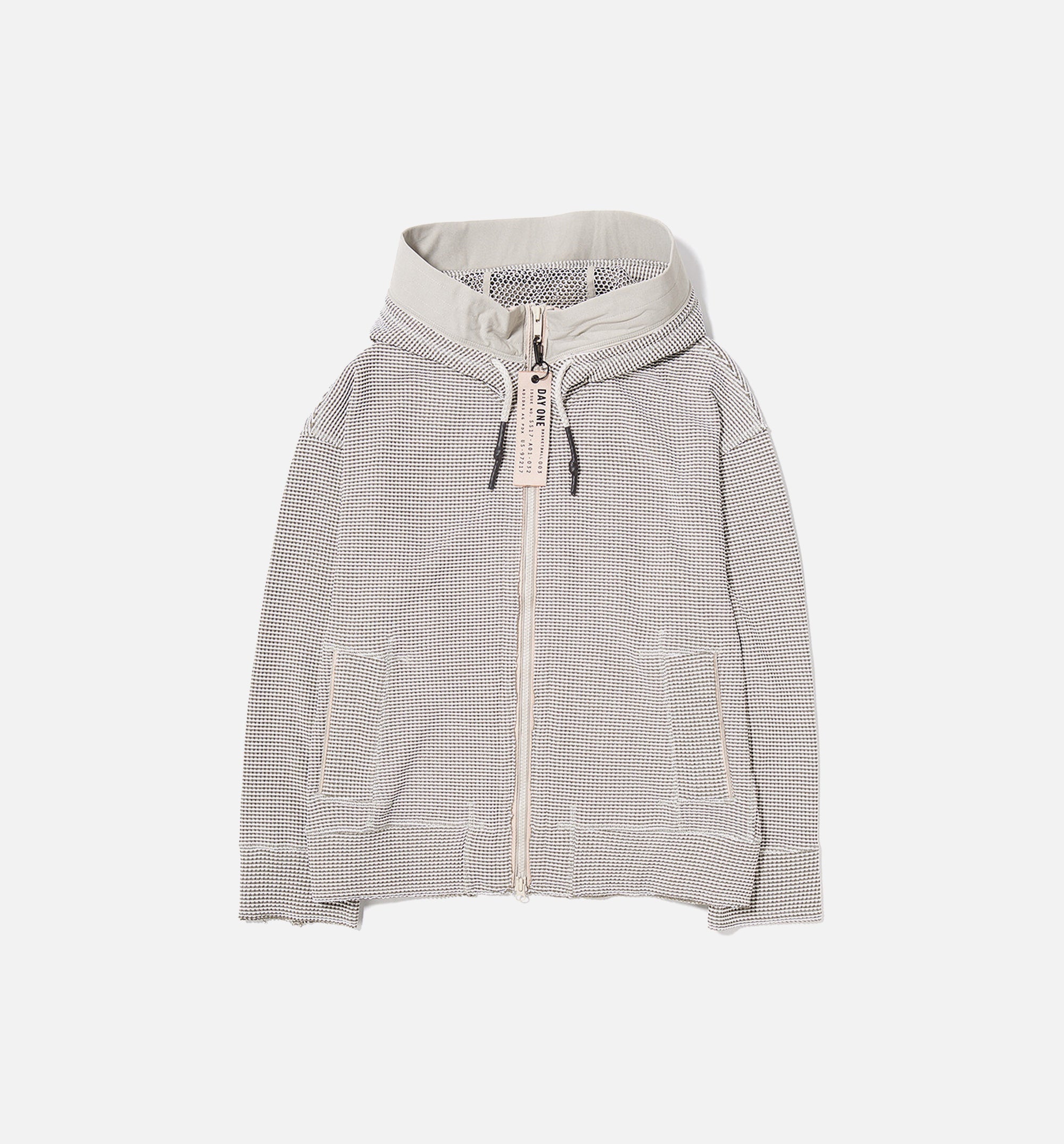 Оригінальна Day One Waffle Hooded Track Top Jacket Mens Creme Adidas – боковий вид - ADIDAS