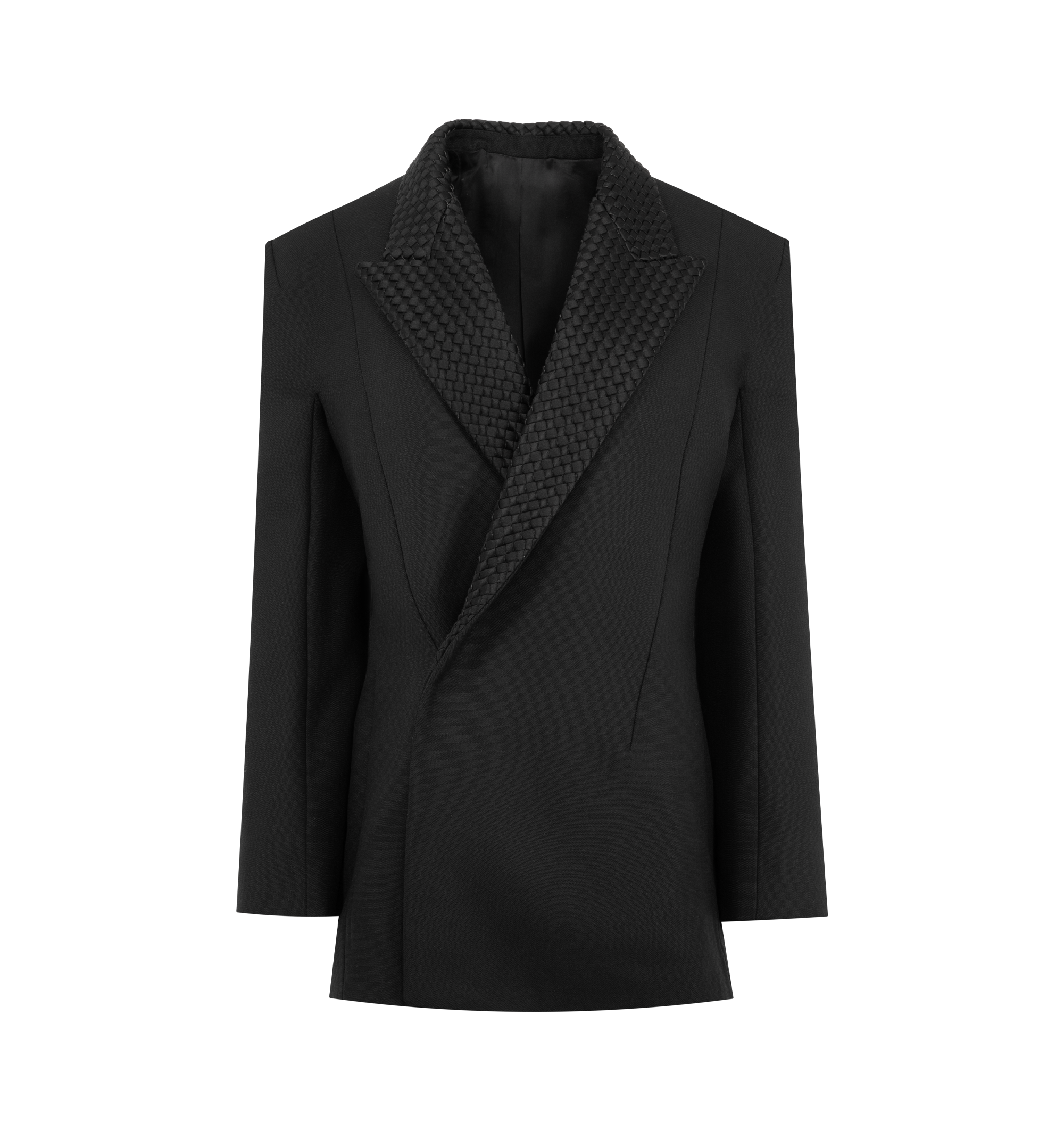 Оригінальна Wool Mohair Canvas Jacket Bottega veneta – боковий вид