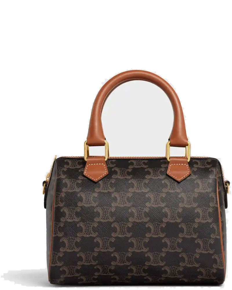 Small Boston Bag In Triomphe Canvas And Calfskin Celine оригінал – Купити в Україні