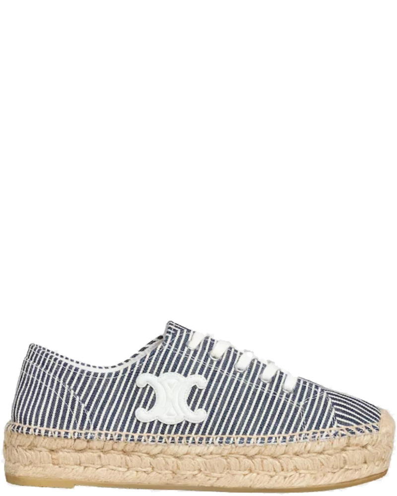 Оригінальна Les Espadrilles Celine Lace-Up In Oshkosh Canvas And Calfskin Celine