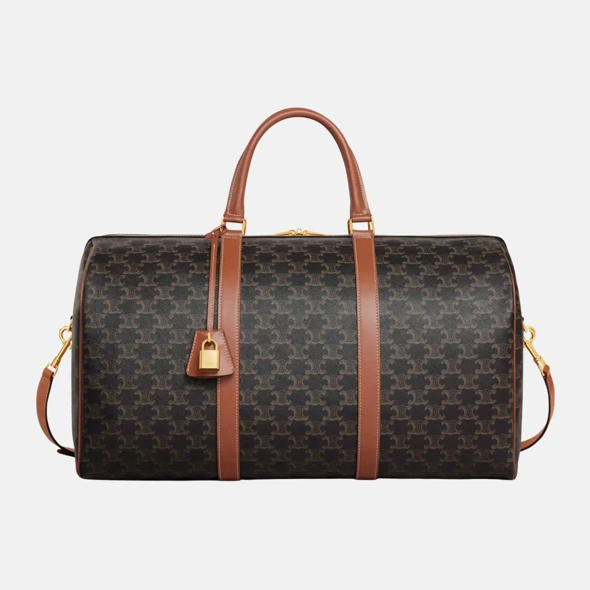 Large Travel Bag In Triomphe Canvas And Calfskin Celine оригінал – Купити в Україні – боковий вид