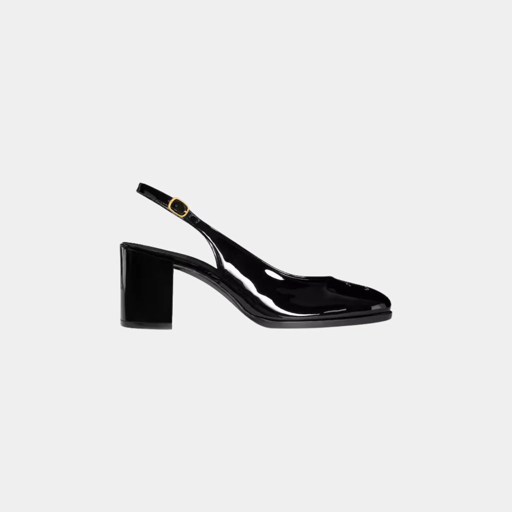 Оригінальна Lily Perforated Triomphe Slingback In Patent Calfskin Celine – детальний вид
