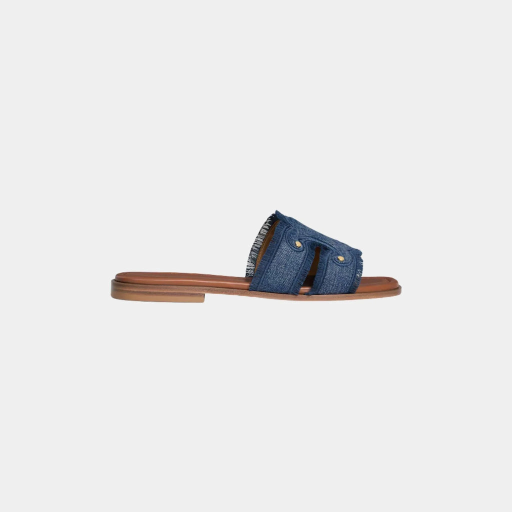 Marina Fringed Mule In Denim Celine оригінал – Купити в Україні – боковий вид