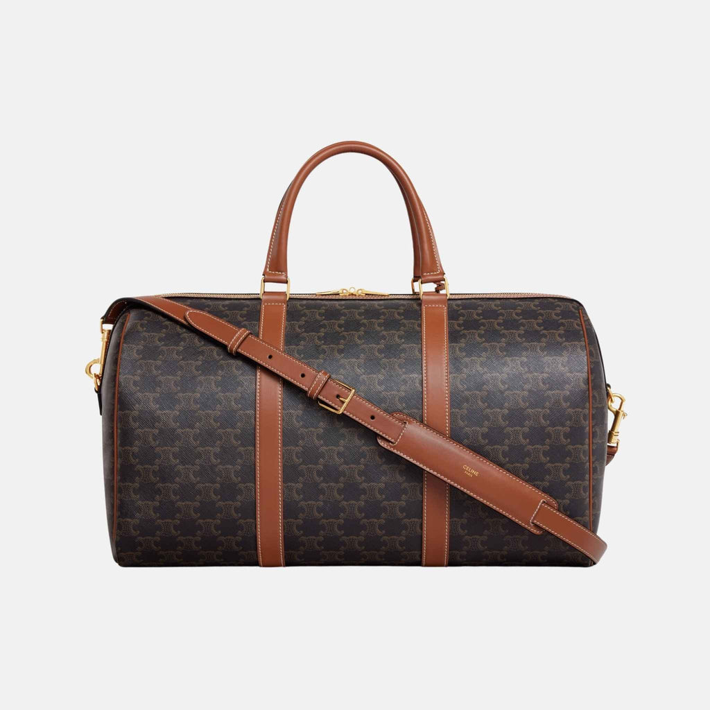 Оригінальна Medium Travel Bag In Triomphe Canvas And Calfskin Celine – вид ззаду
