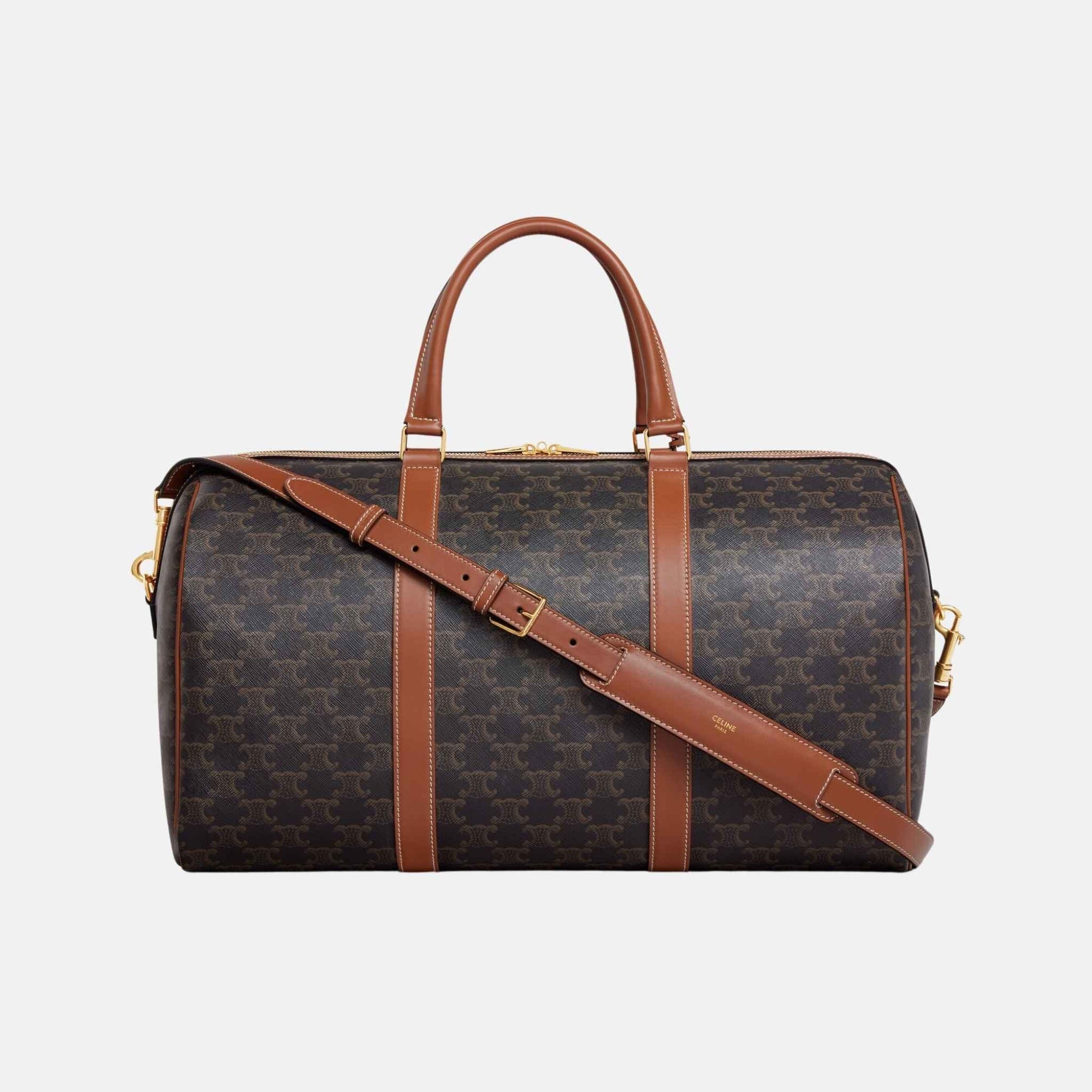 Оригінальна Medium Travel Bag In Triomphe Canvas And Calfskin Celine – вид ззаду