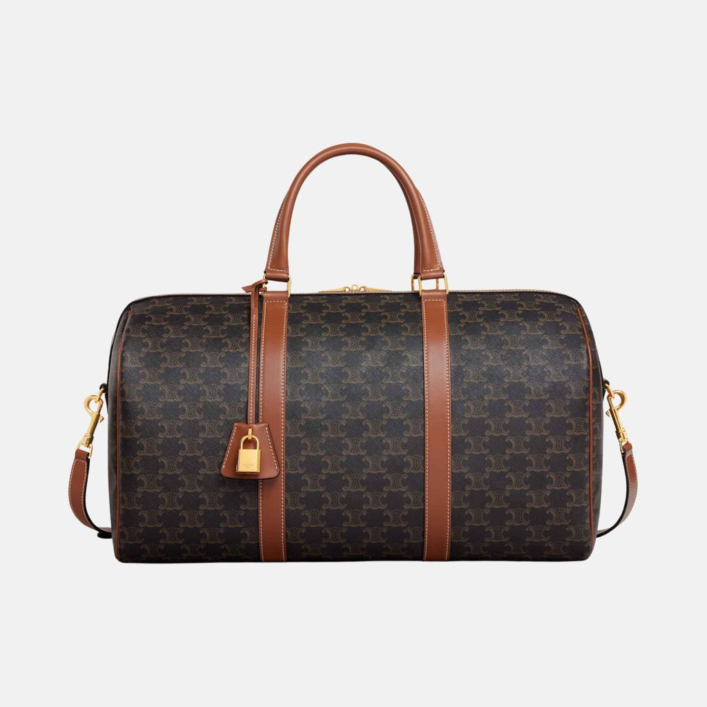 Оригінальна Medium Travel Bag In Triomphe Canvas And Calfskin Celine – боковий вид