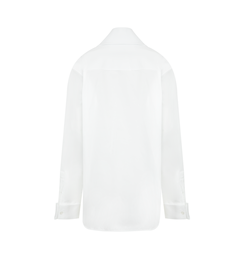 Lavalliere Shirt In Cotton Poplin Saint laurent – Гарантія оригінальності – вид ззаду