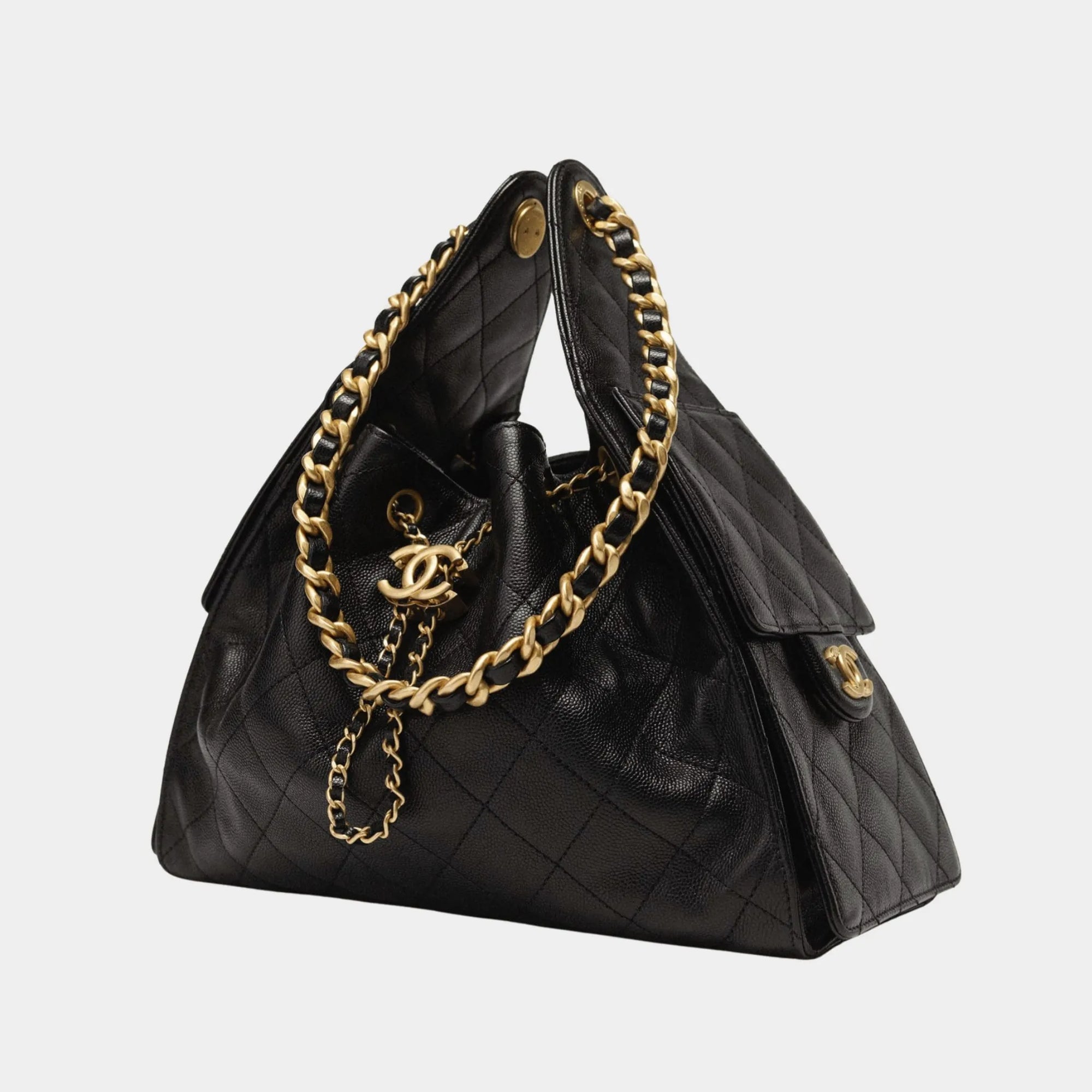 25 Small Handbag Gained Calfskin & Gold Tone Metal Chanel – Гарантія оригінальності – детальний вид