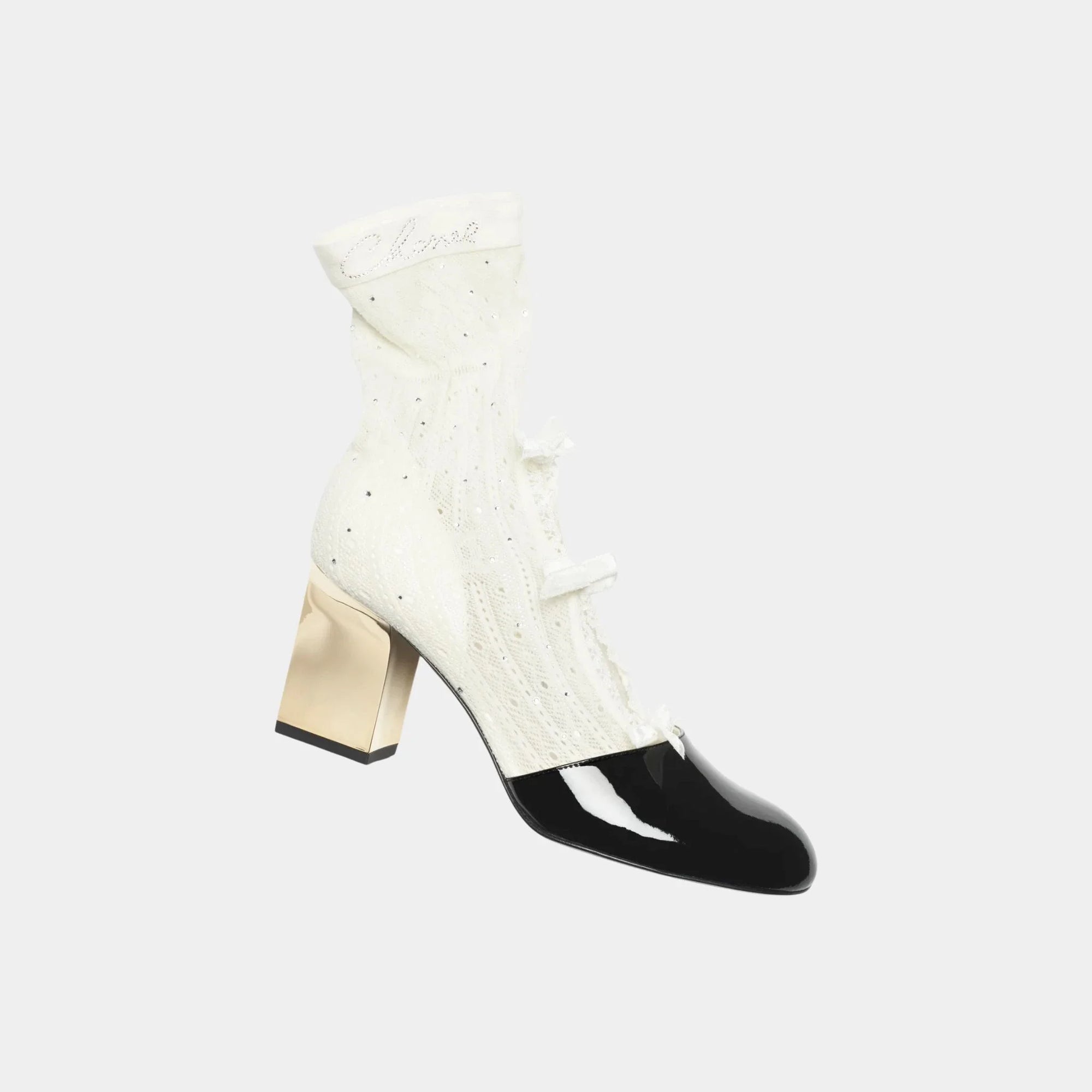 Ankle Boot Mixed Fibers And Patent Calfskin Chanel оригінал – Купити в Україні – вид ззаду
