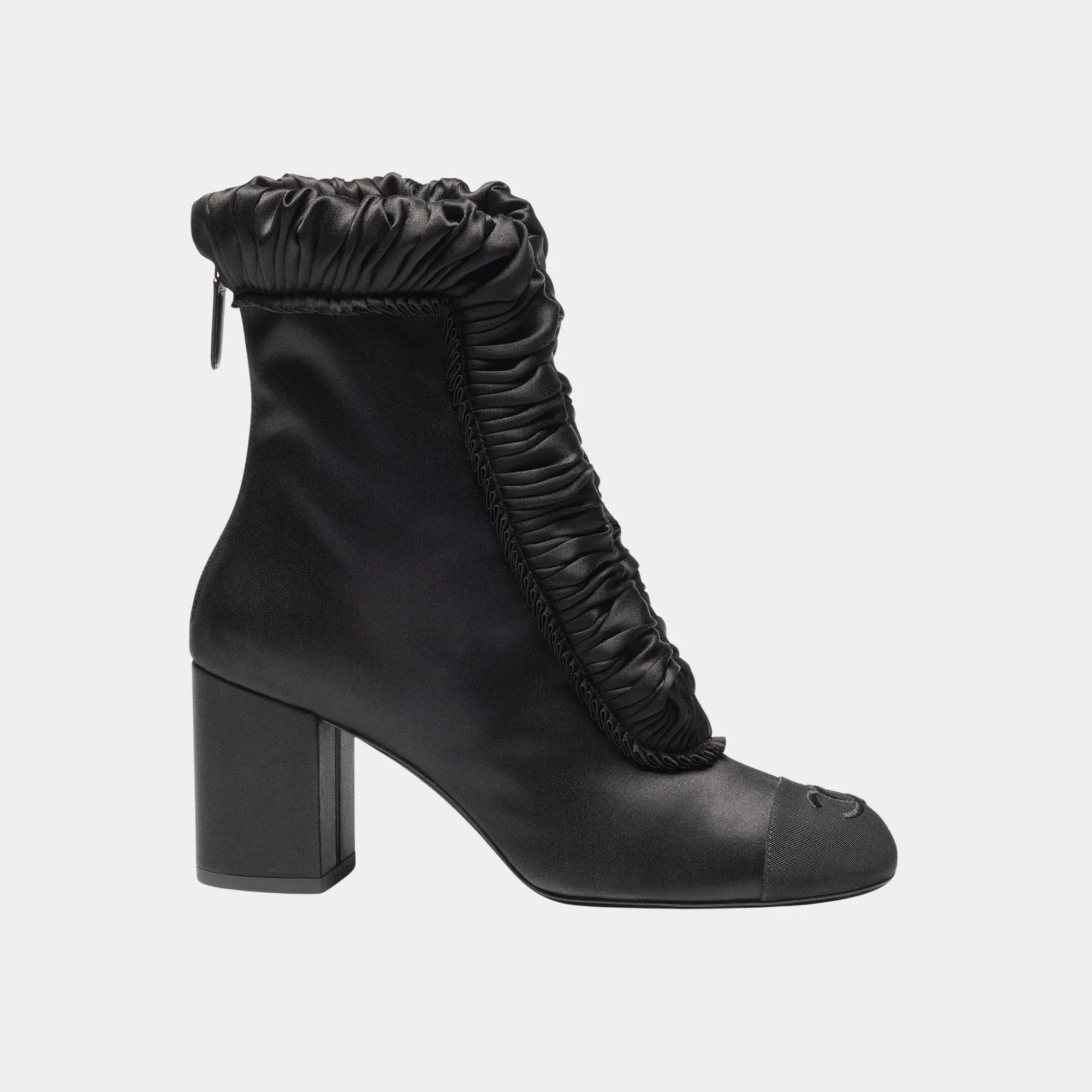 Ankle Boots Silk Satin & Grosgrain Chanel – Гарантія оригінальності – боковий вид