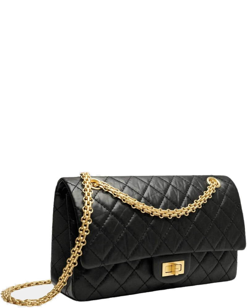 2.55 Handbag Aged Calfskin Gold Tone Metal Black Chanel оригінал – Купити в Україні
