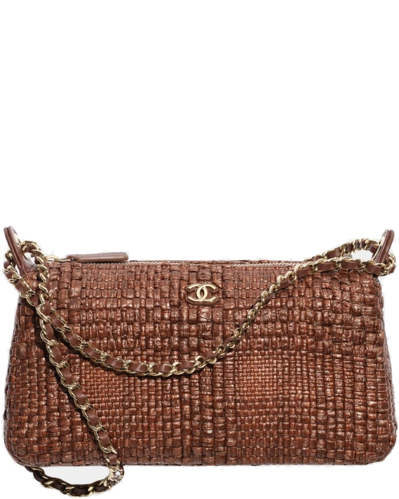 Clutch With Chain Braided Raffia & Gold Tone Metal Chanel – Гарантія оригінальності