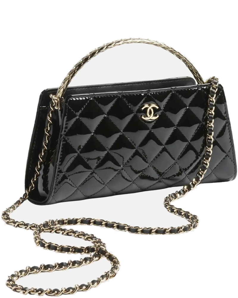 Pouch With Chain In Patent Calfskin And Pearls Chanel – Гарантія оригінальності