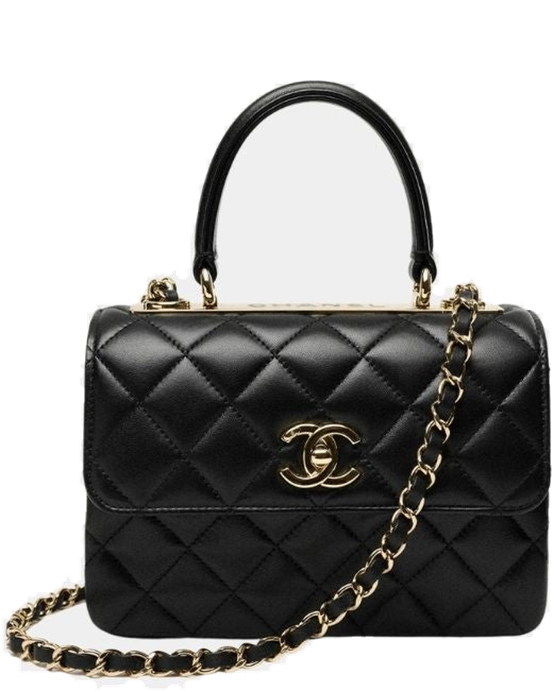 Mini Flap Bag With Top Handle Lambskin Black Chanel оригінал – Купити в Україні
