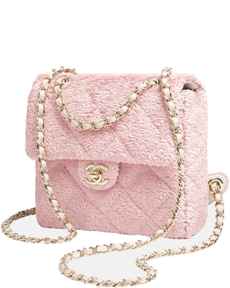 Оригінальна Backpack In Quilted Sequins And Gold Metal Chanel