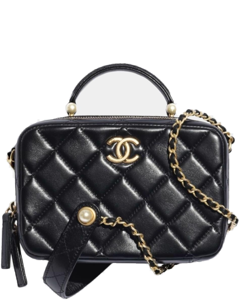 Small Vanity Case In Shiny Lambskin With Imitation Pearls Chanel оригінал – Купити в Україні