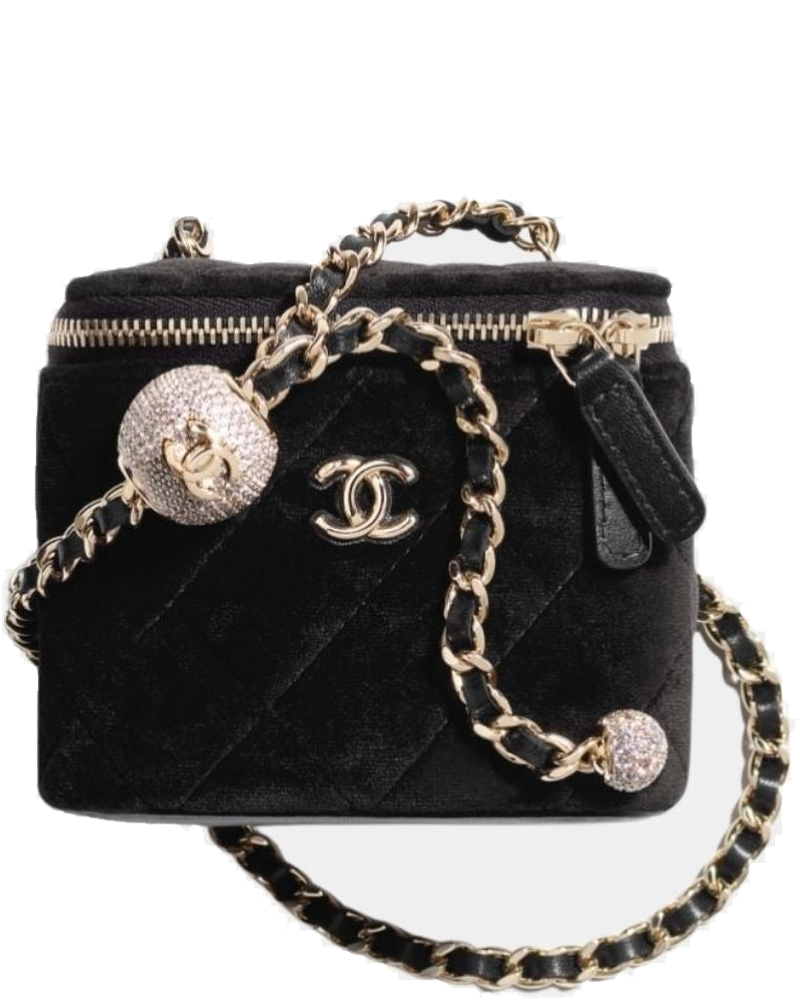Оригінальна Small Vanity With Chain In Velvet With Diamante Chanel