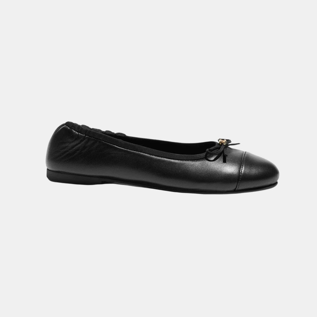 Оригінальна Ballet Flats Lambskin Metal Black Chanel – боковий вид