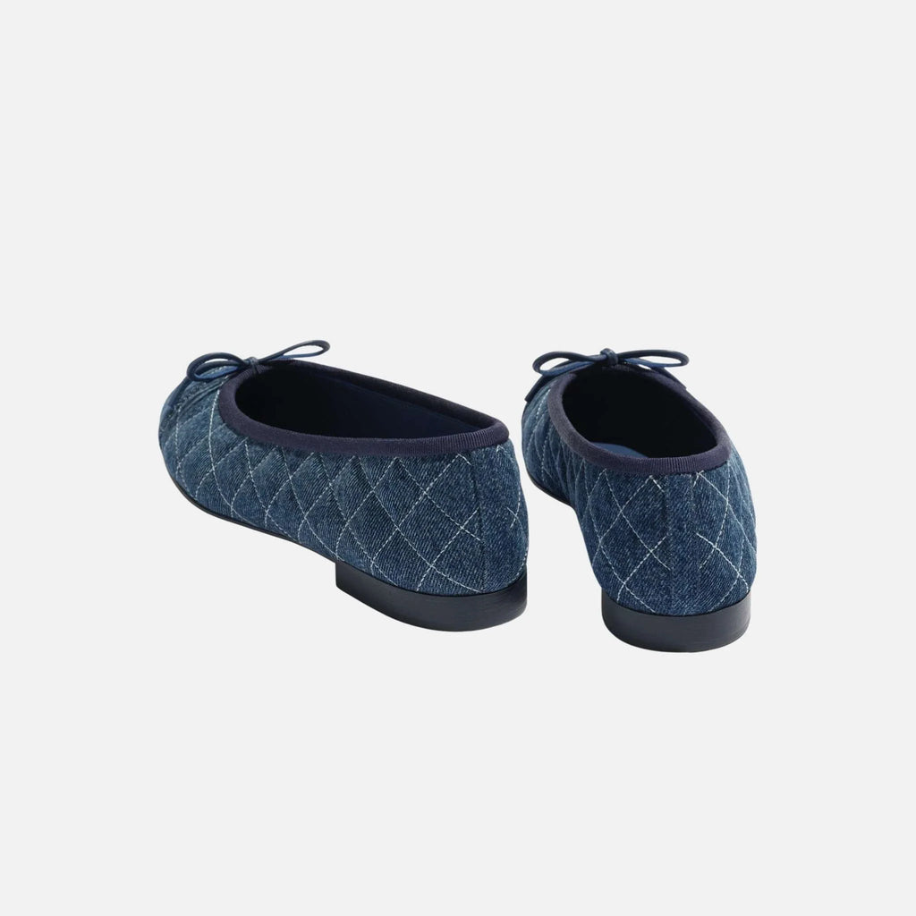 Ballet Flats In Tweed And Fabric Denim Chanel – Гарантія оригінальності – детальний вид