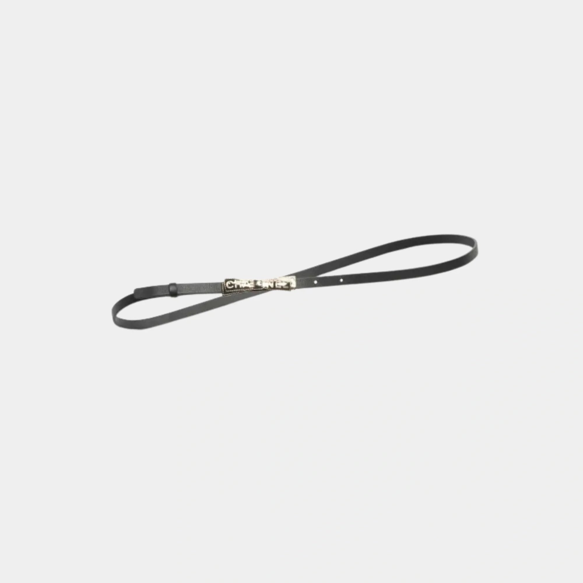 Оригінальна Belt Calf & Metal Black Gold And Silver Chanel – боковий вид