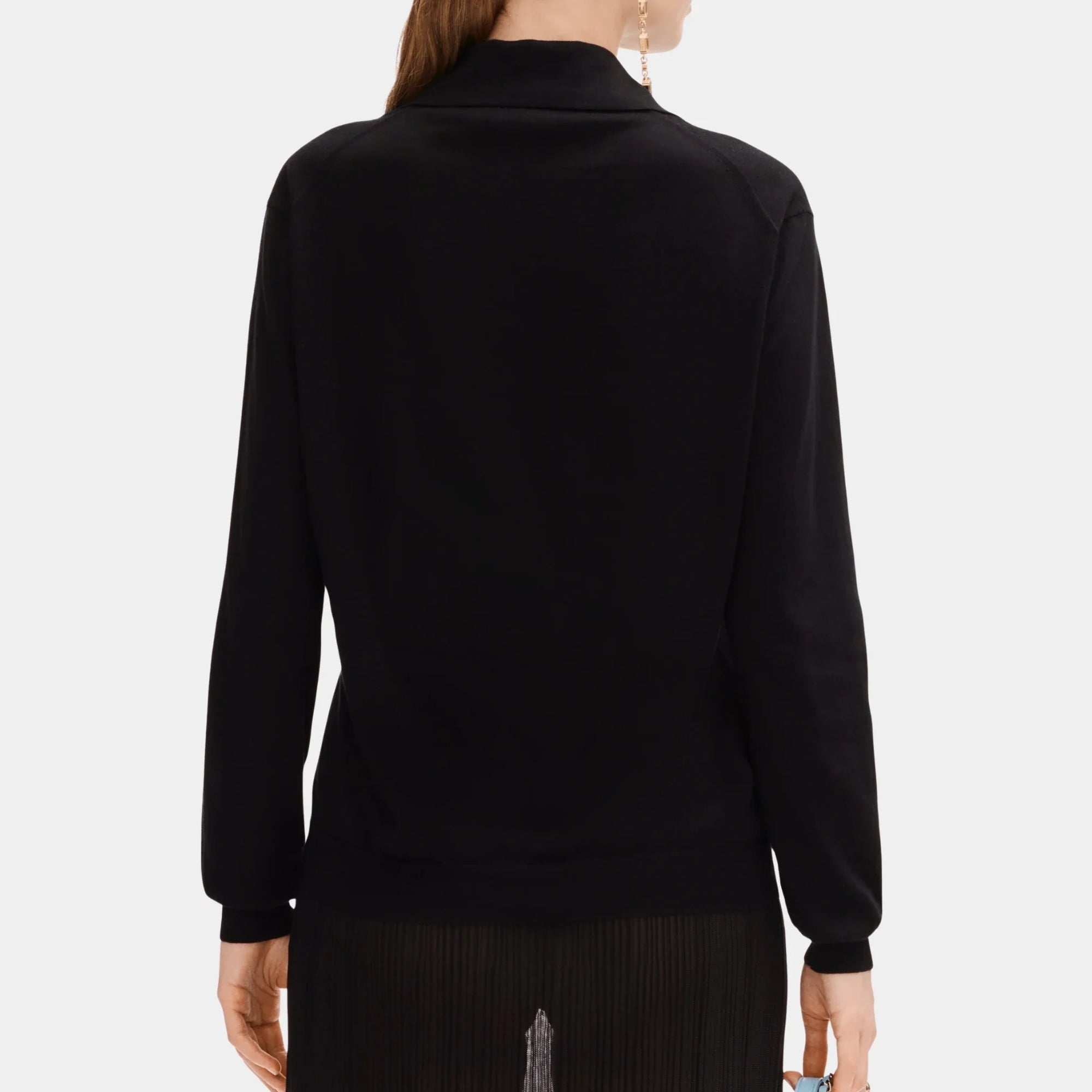 Black Cardigan In Cotton And Cashmere Chanel – Гарантія оригінальності – вид ззаду
