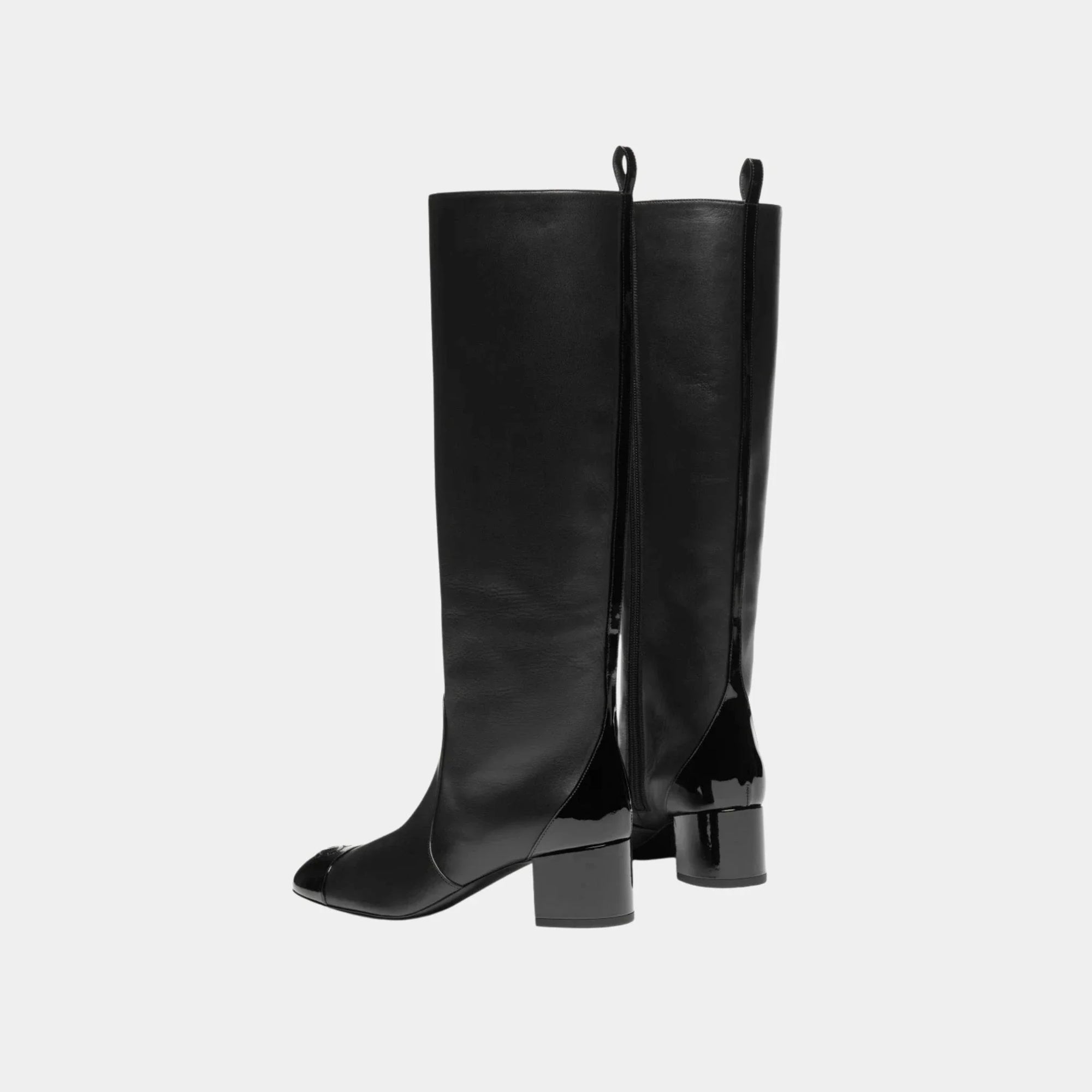 Оригінальна Boots In Calfskin And Patent Calfskin Chanel – вид ззаду