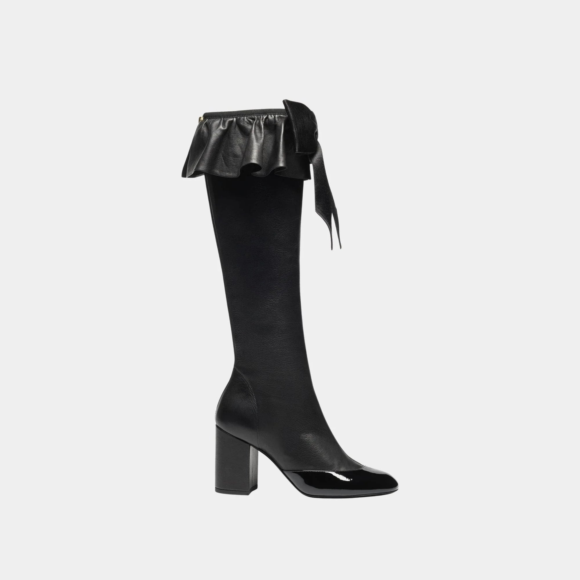 Boots In Stretch Lambskin And Patent Calfskin Chanel оригінал – Купити в Україні – боковий вид