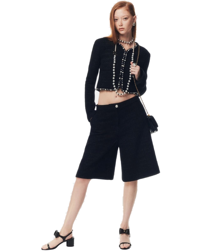 Bermuda Shorts Tweed Black Chanel – Гарантія оригінальності