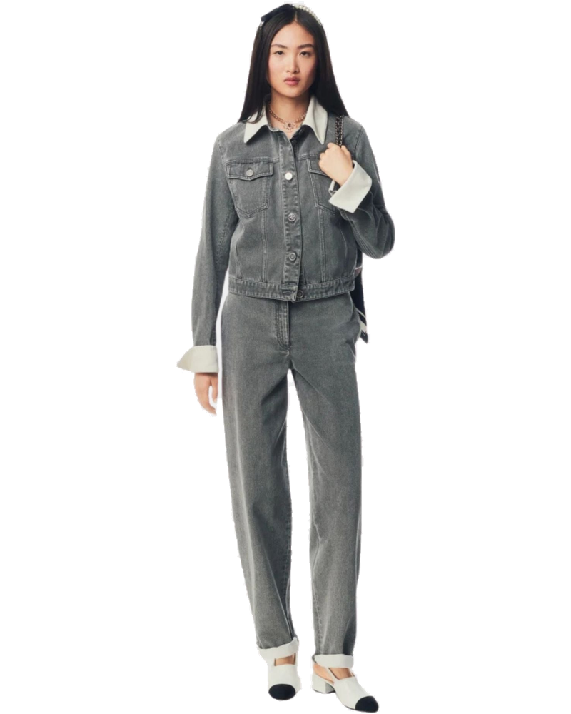 Jeans Washed Out Denim Grey White Chanel оригінал – Купити в Україні