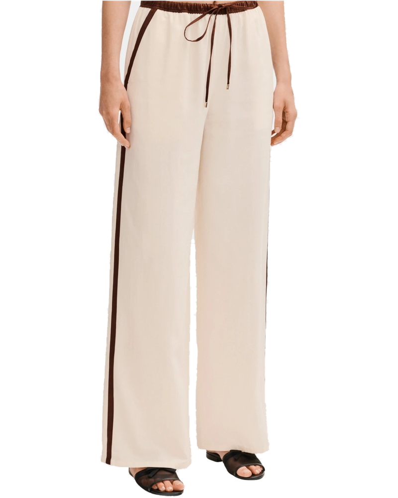 Trousers In Silk Light Yellow And Burgundy Chanel – Гарантія оригінальності bg_removed_catalog