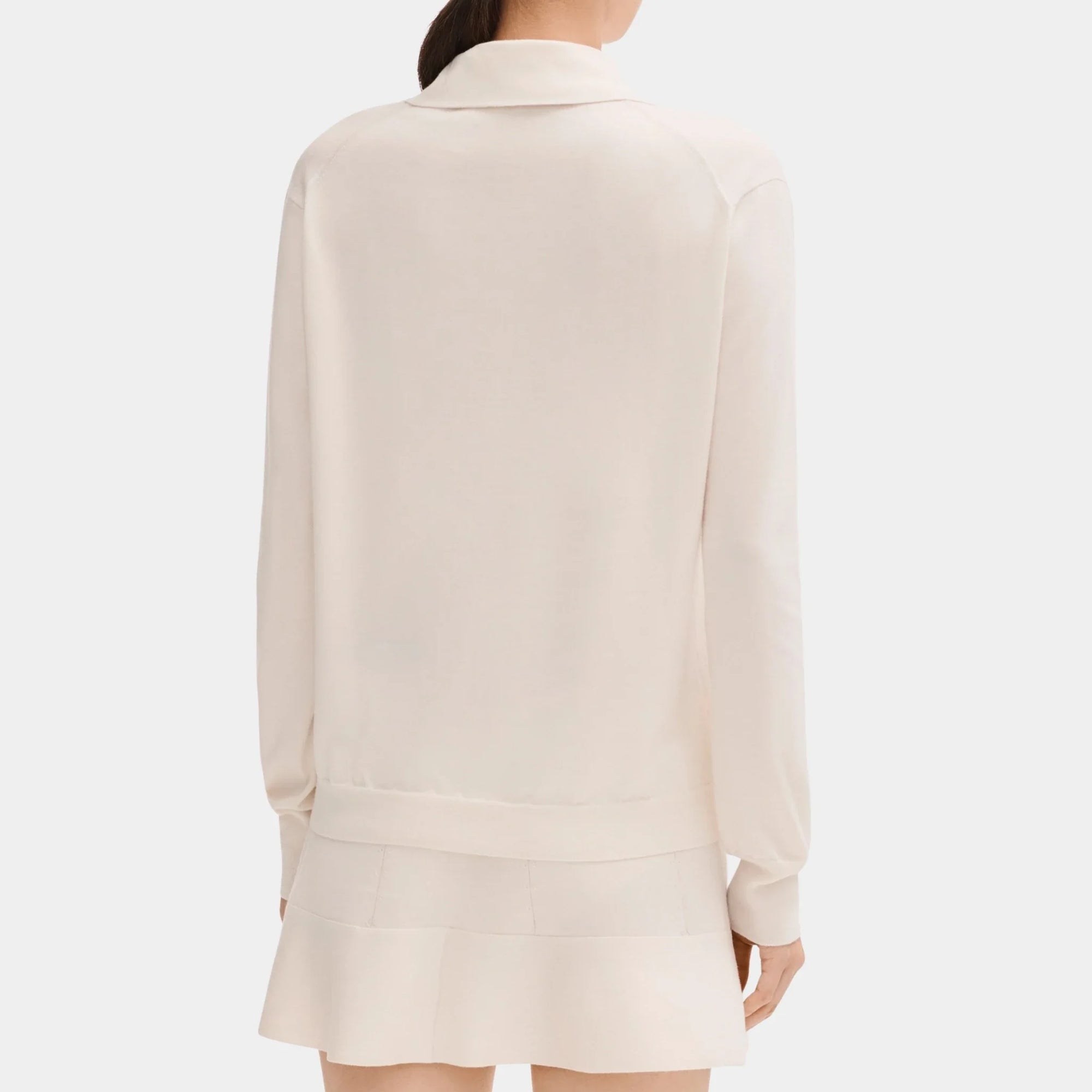 Cardigan In Cotton And Cashmere Ivory Chanel – Гарантія оригінальності – вид ззаду