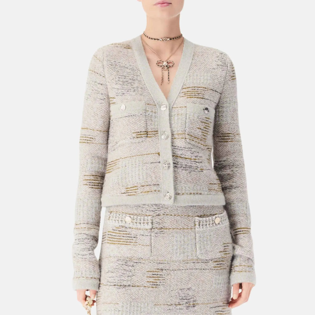 Оригінальна Cardigan In Wool And Cashmere Chanel – вид ззаду