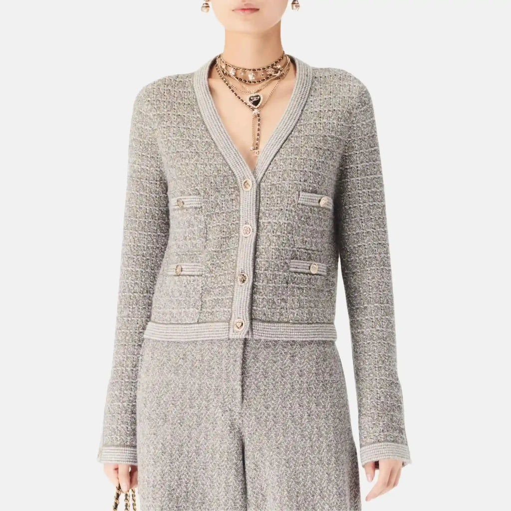 Cardigan In Wool Silk And Cotton Chanel – Гарантія оригінальності – вид ззаду