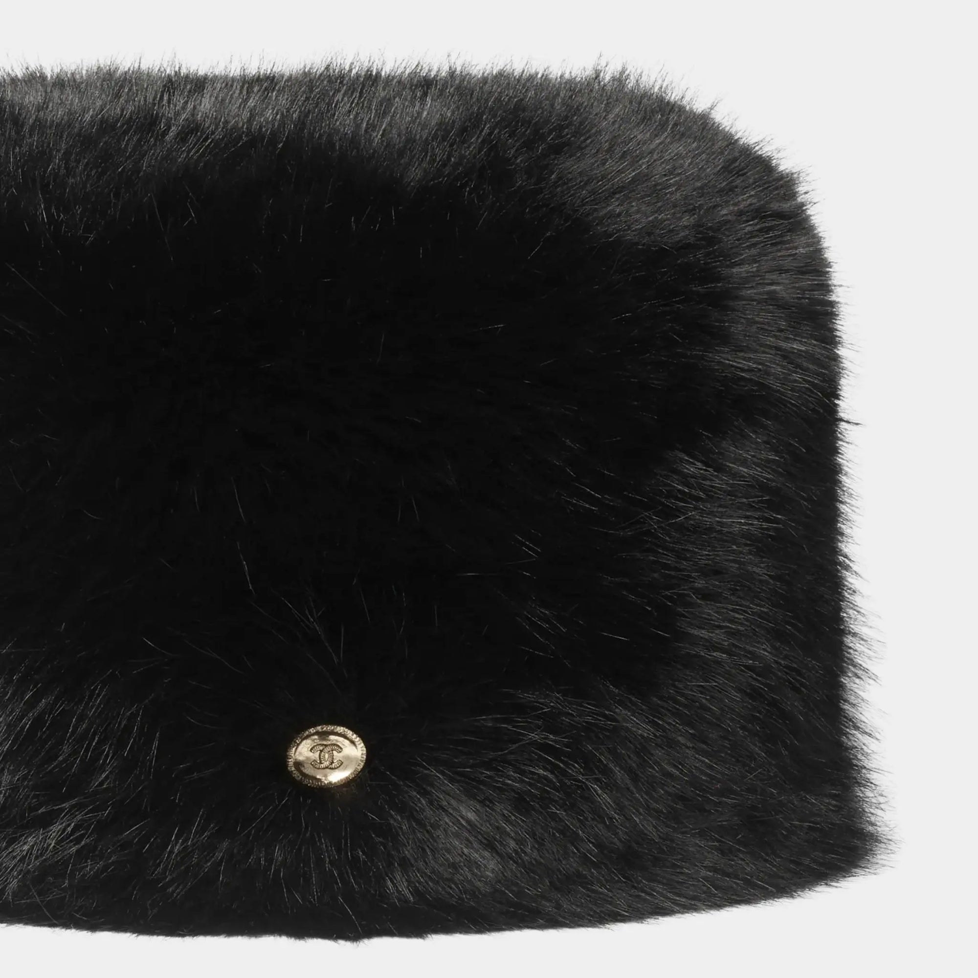 Chapka Black Mixed Fibers Chanel – Гарантія оригінальності – вид ззаду