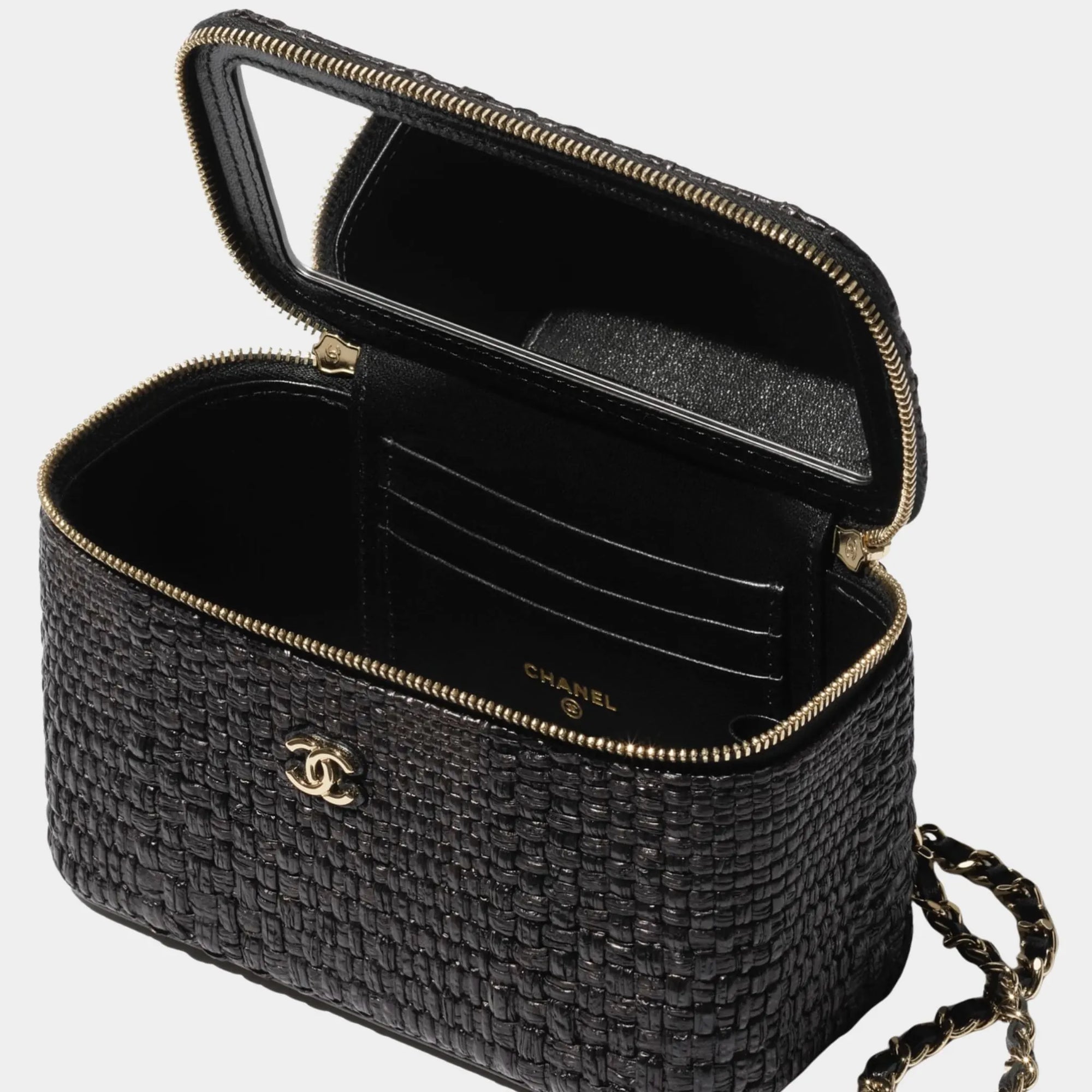 Classic Long Vanity With Chain Braided Raffia & Gold Tone Metal Chanel оригінал – Купити в Україні – детальний вид