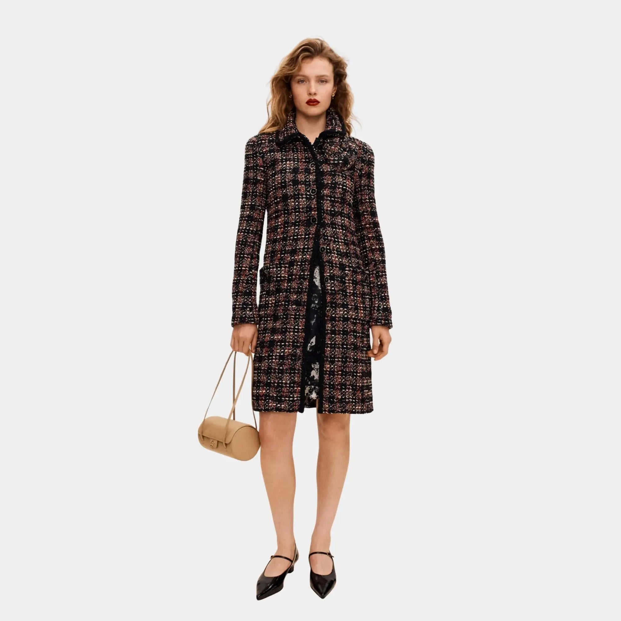 Оригінальна Coat In Cotton And Wool Tweed Chanel – боковий вид