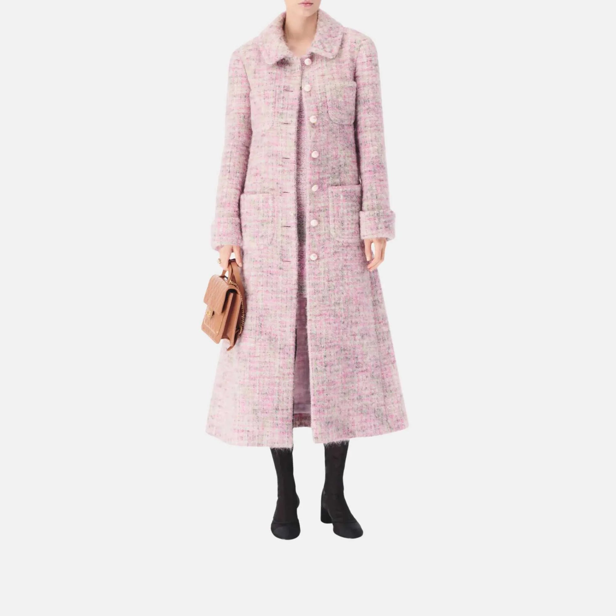 Coat In Wool And Mohair Tweed Chanel оригінал – Купити в Україні – вид ззаду