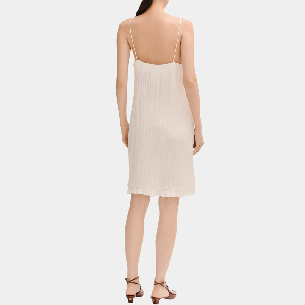 Dress In Linen And Silk Canvas Chanel – Гарантія оригінальності – вид ззаду