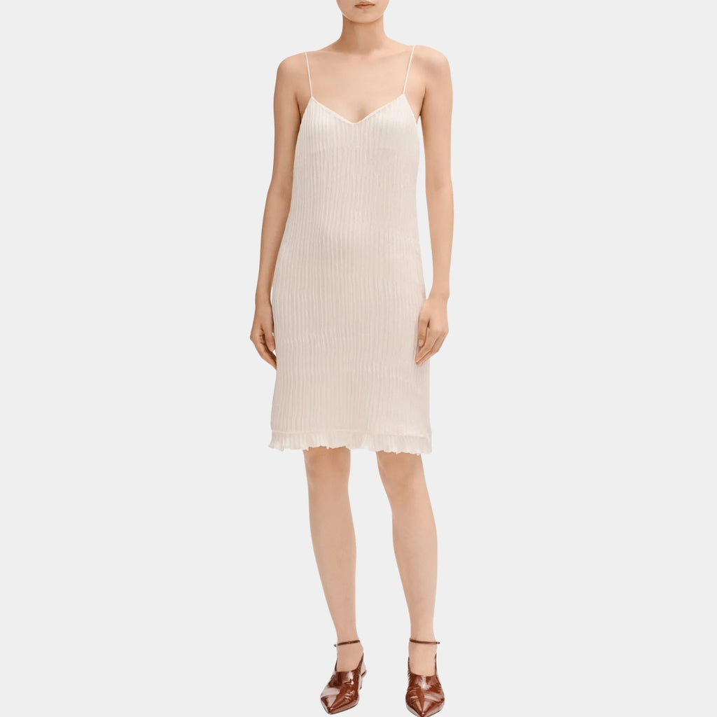 Dress In Linen And Silk Canvas Chanel – Гарантія оригінальності – боковий вид