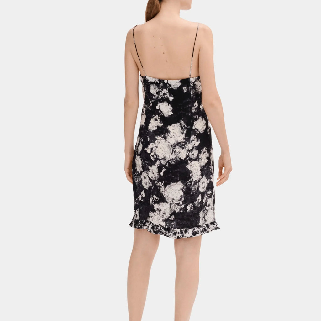 Оригінальна Dress In Printed Silk Jacquard Chanel – вид ззаду