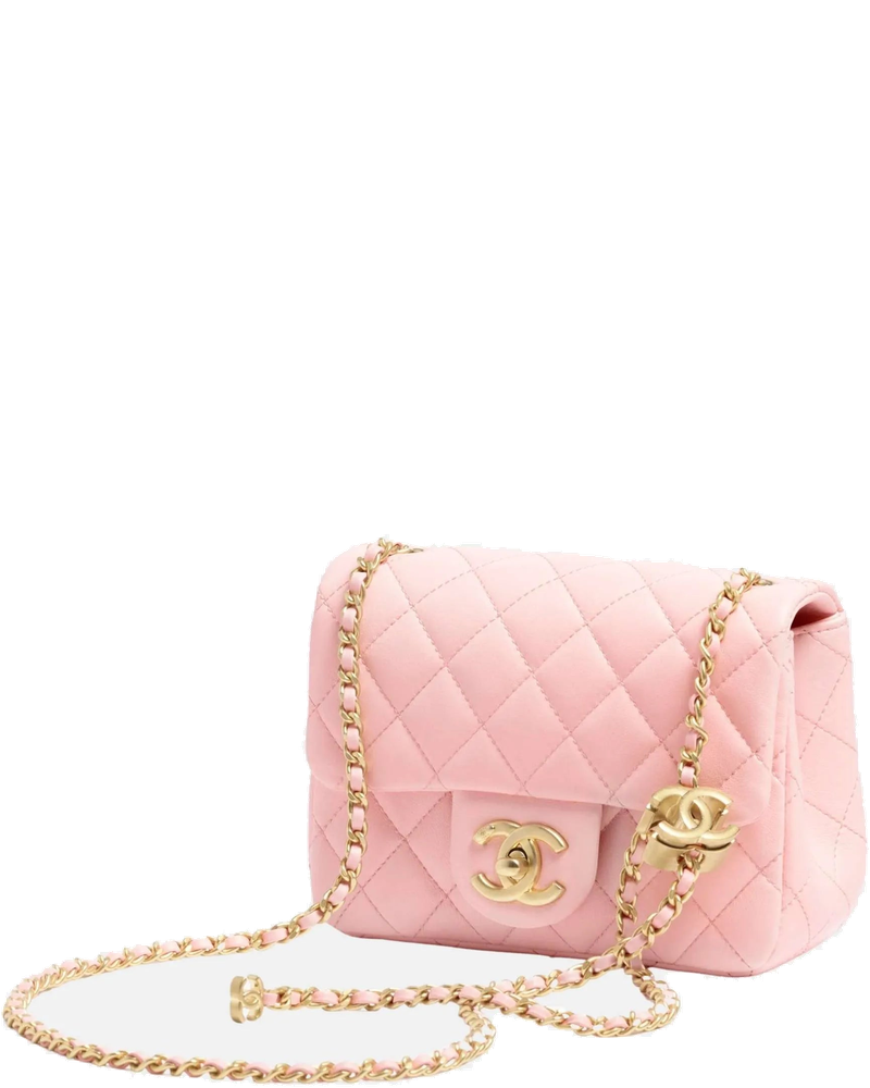 Mini Flap Bag In Shiny Lambskin And Gold Metal Chanel оригінал – Купити в Україні