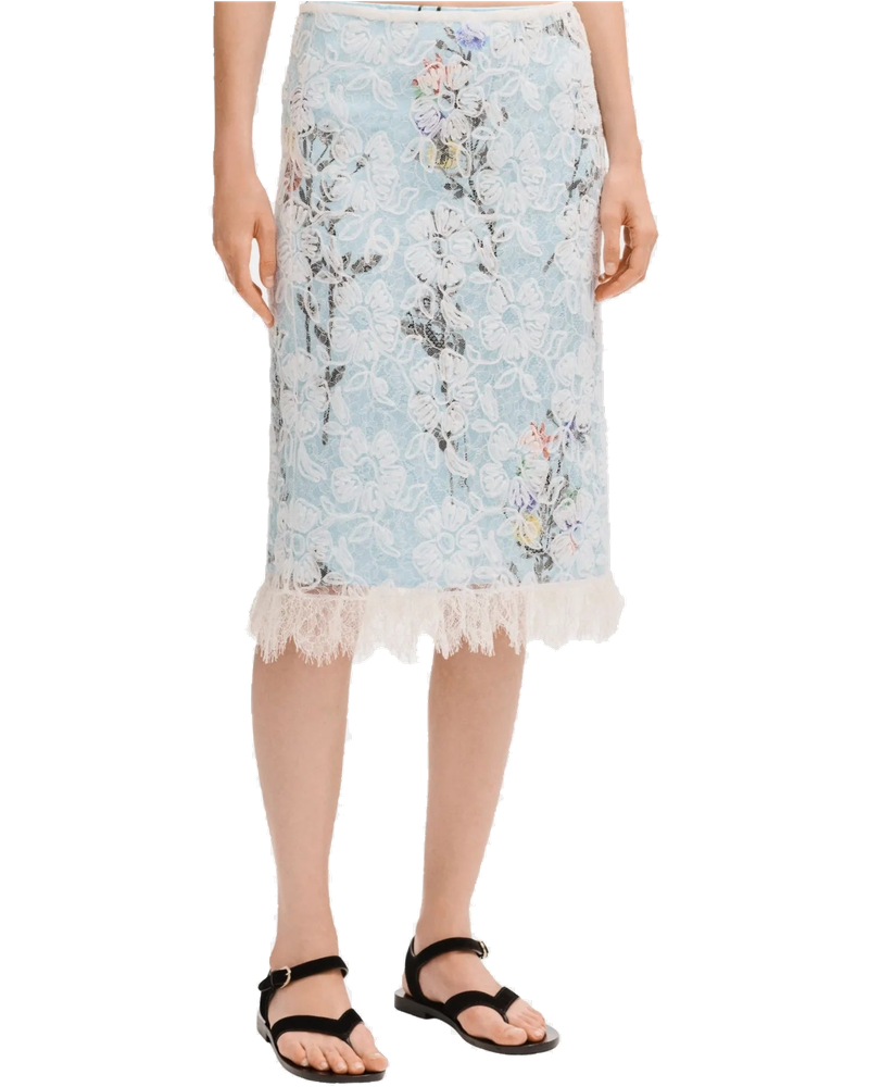 Оригінальна MIDI Skirt In White Lace Chanel