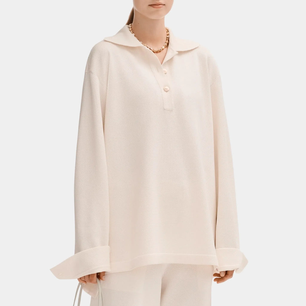 Оригінальна Ecru Polo In Silk And Cotton Chanel – боковий вид