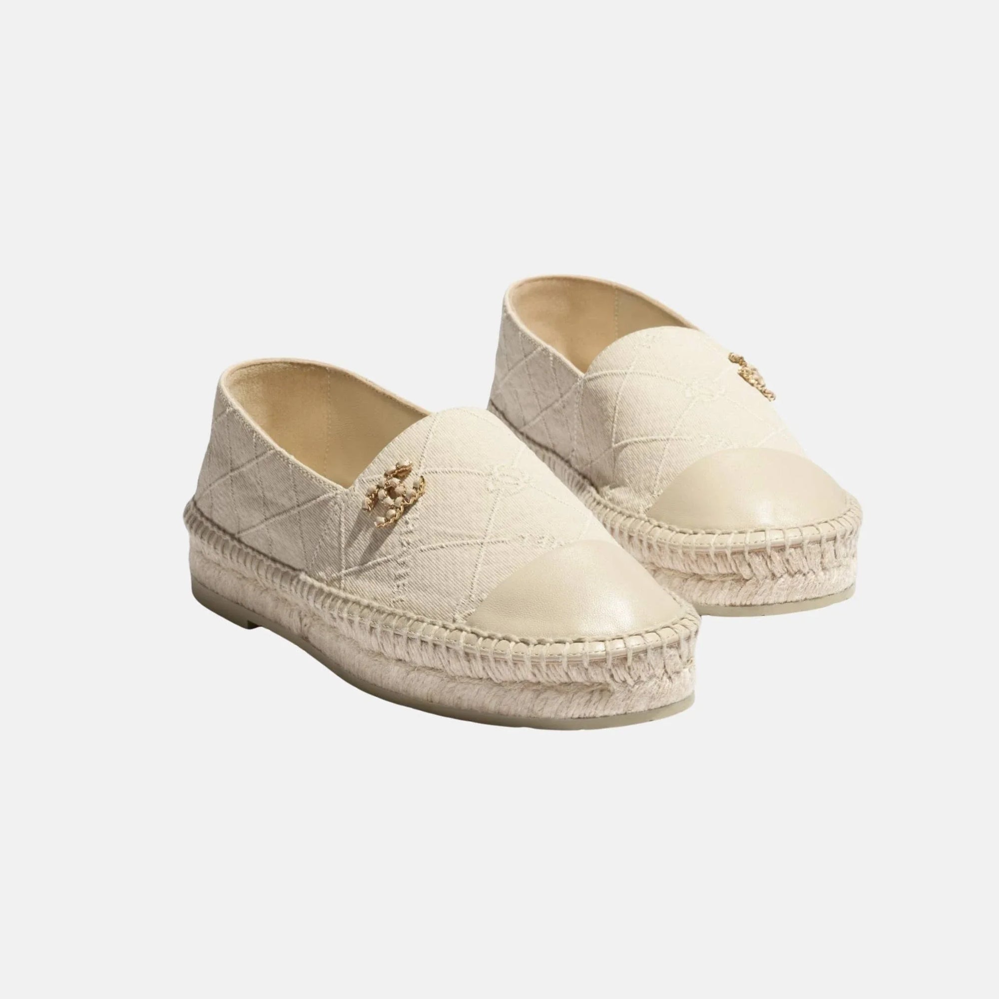 Оригінальна Espadrilles In Cotton And Lambskin Chanel – вид ззаду