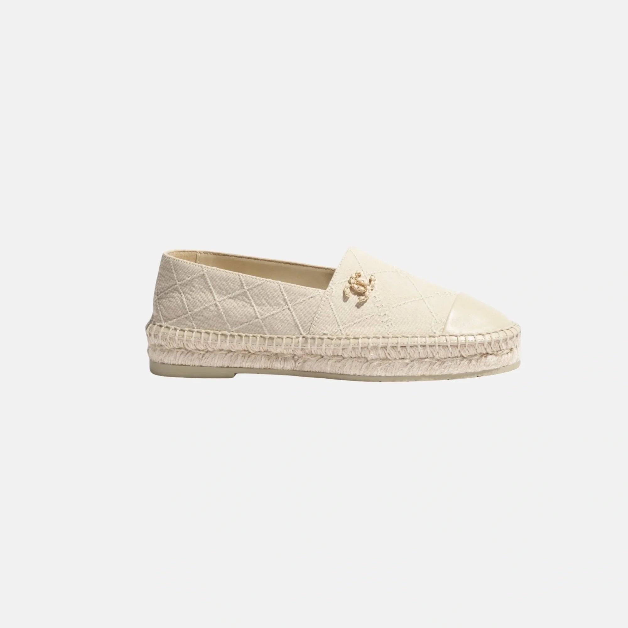 Оригінальна Espadrilles In Cotton And Lambskin Chanel – боковий вид