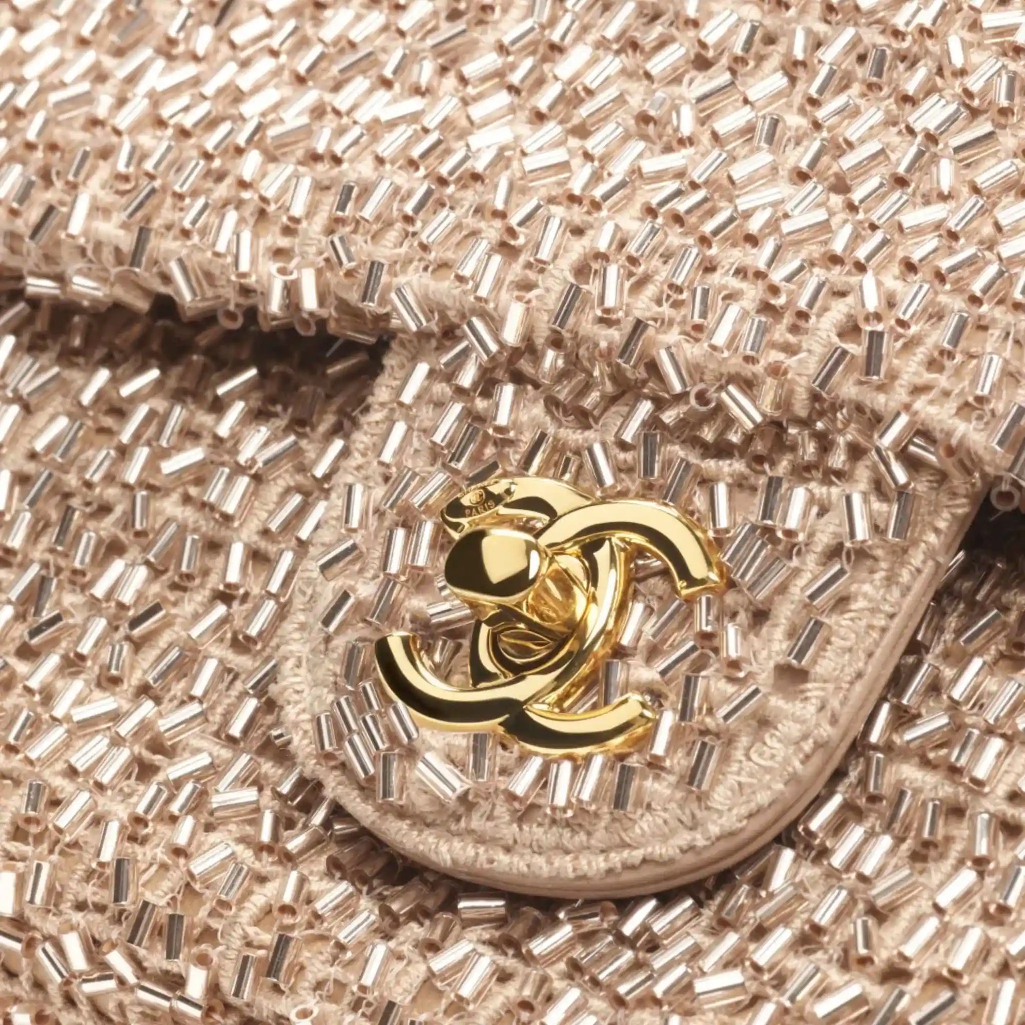 Evening Bag Mesh Beads & Gold-Tone Metal Golden Chanel оригінал – Купити в Україні – детальний вид