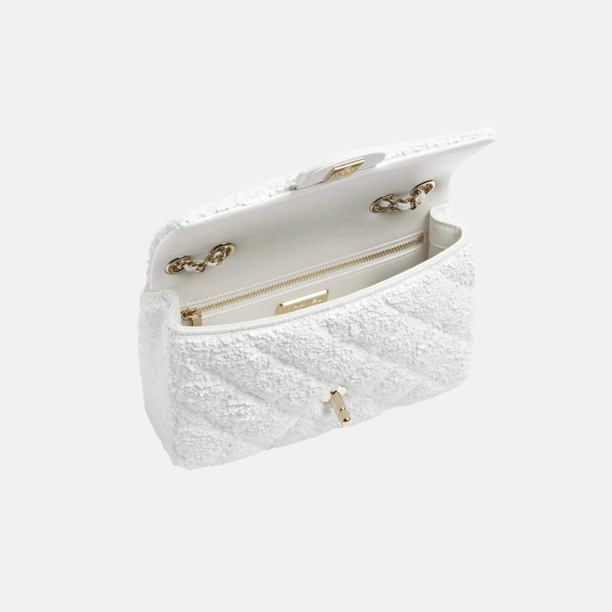 Flap Bag In Quilted Sequins And Gold Metal Chanel – Гарантія оригінальності – вид ззаду